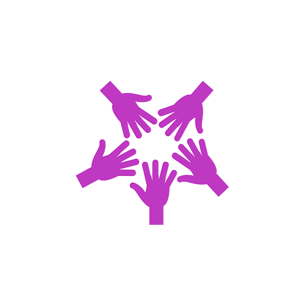 A circle of hands icon symbolizing Subcommittee 5.